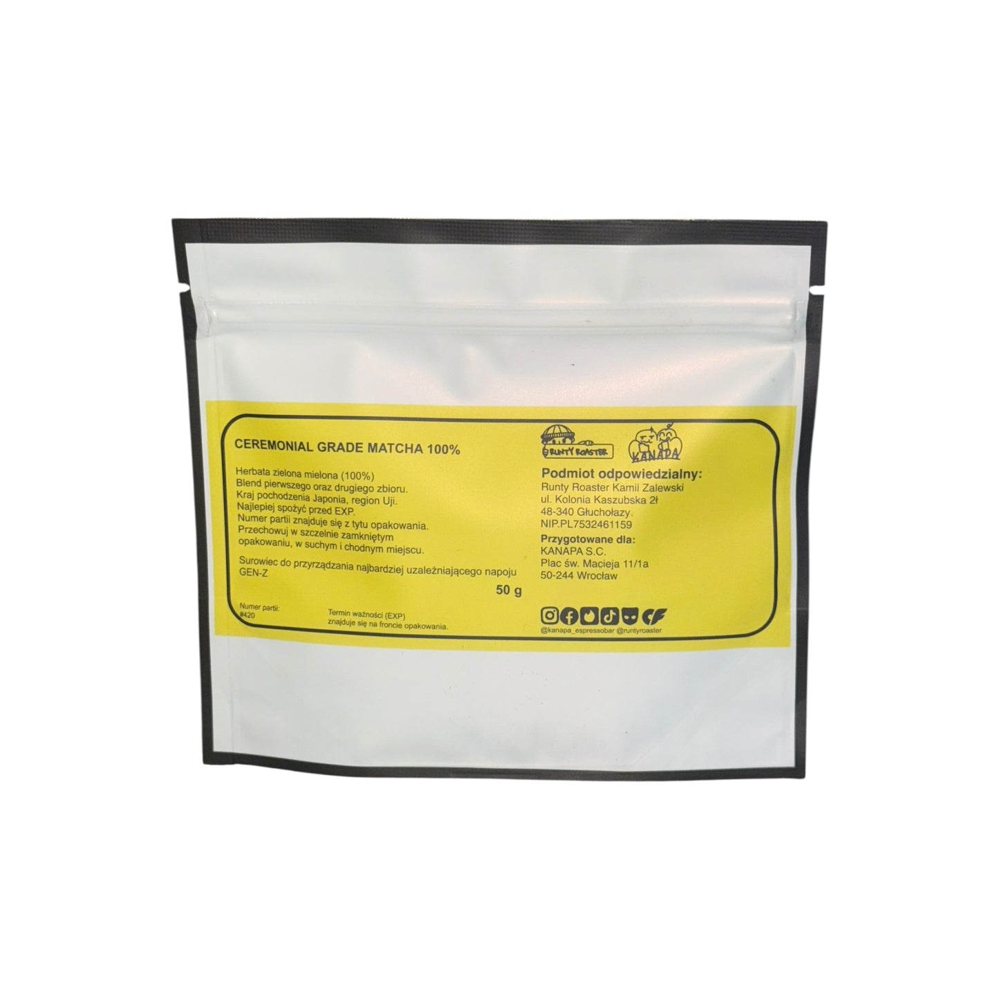 matcha dr. kanapa x runty roaster 50g